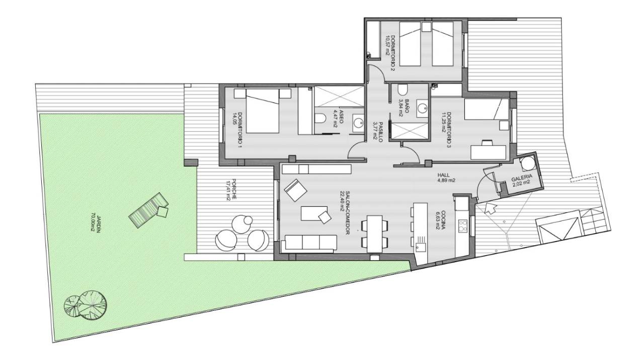 Huoneisto Area Beach II, Guardamar del Segura, Alicante, Espanja 3 makuuhuonetta, 114.76 m2 No. 96777