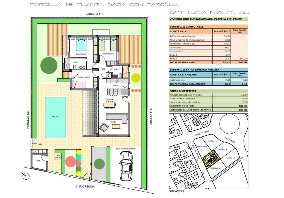 Dzīvoklis Polop, Alicante, Spānijā 3 istabas, 101 m2 Nr. 165481