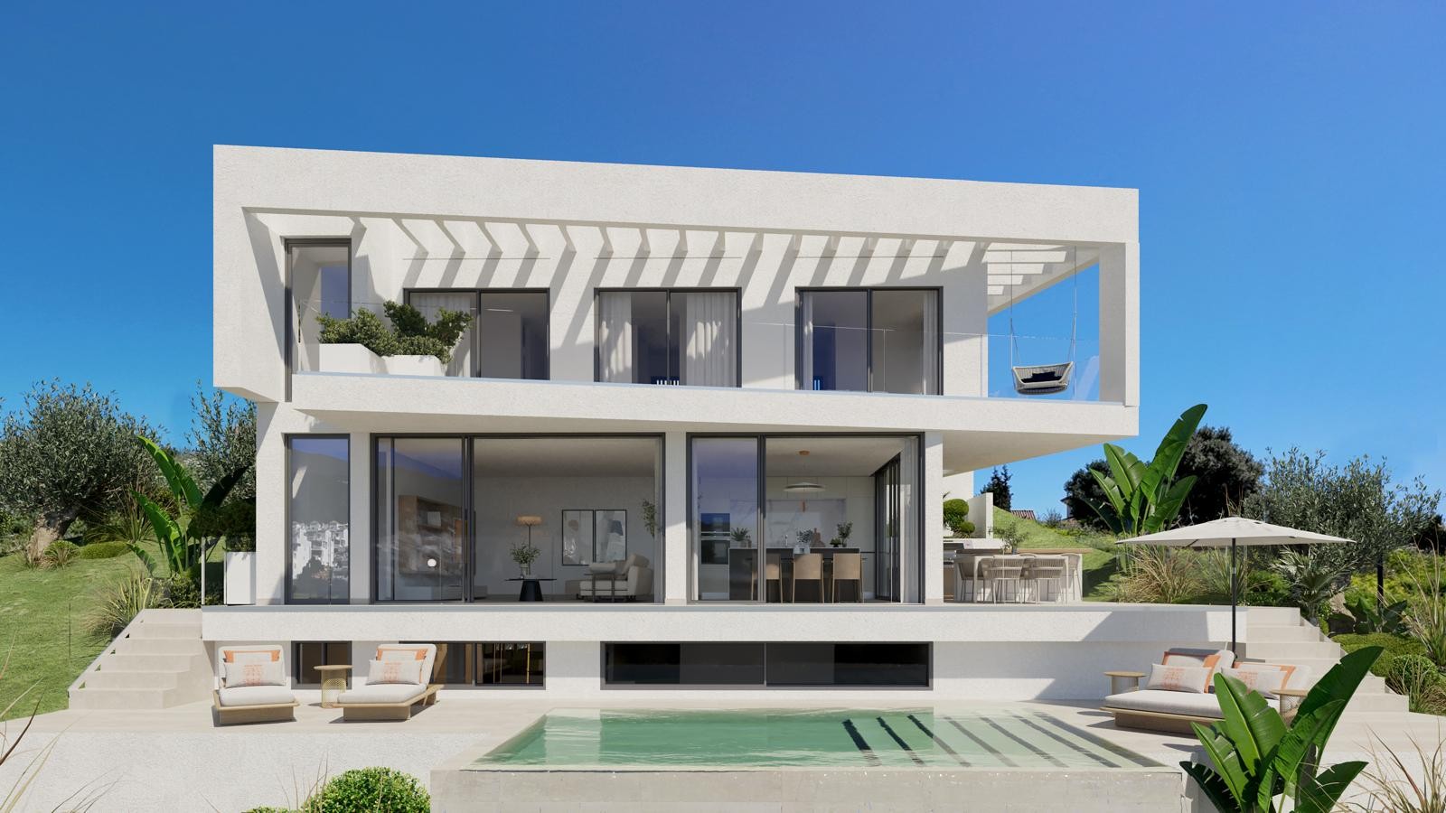 Villa i Estepona, Malaga, Spanien 3 sovrum, 182 kvm. Nr. 133253