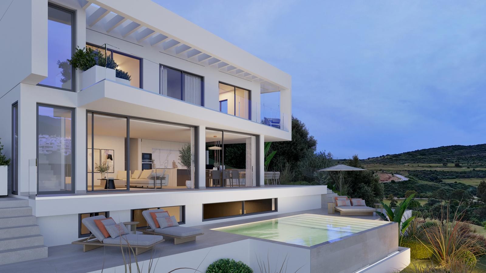 Villa i Estepona, Malaga, Spanien 3 sovrum, 182 kvm. Nr. 133253
