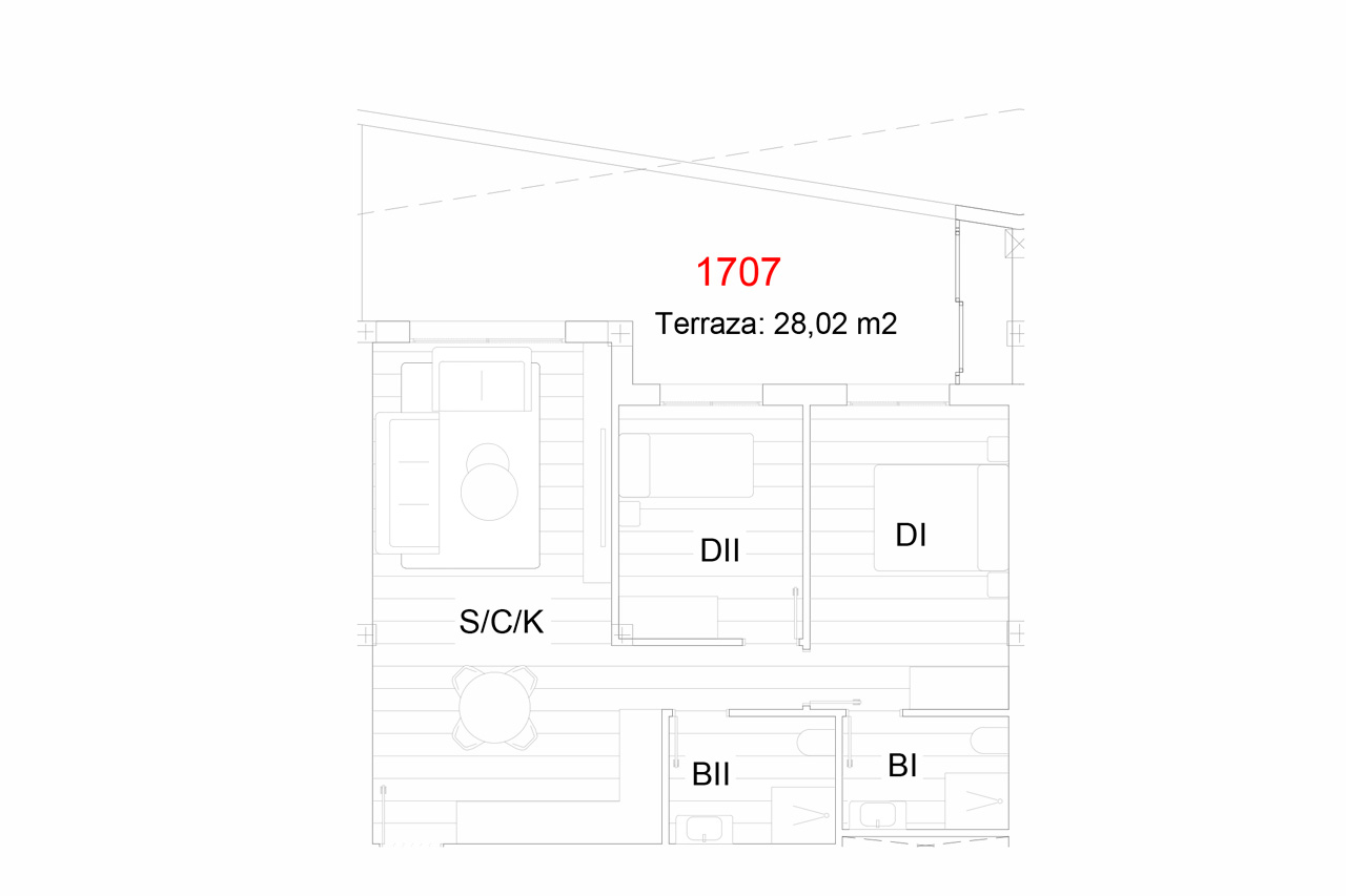 Kattohuoneisto San Miguel de Salinas, Alicante, Espanja 2 makuuhuonetta, 66 m2 No. 113607