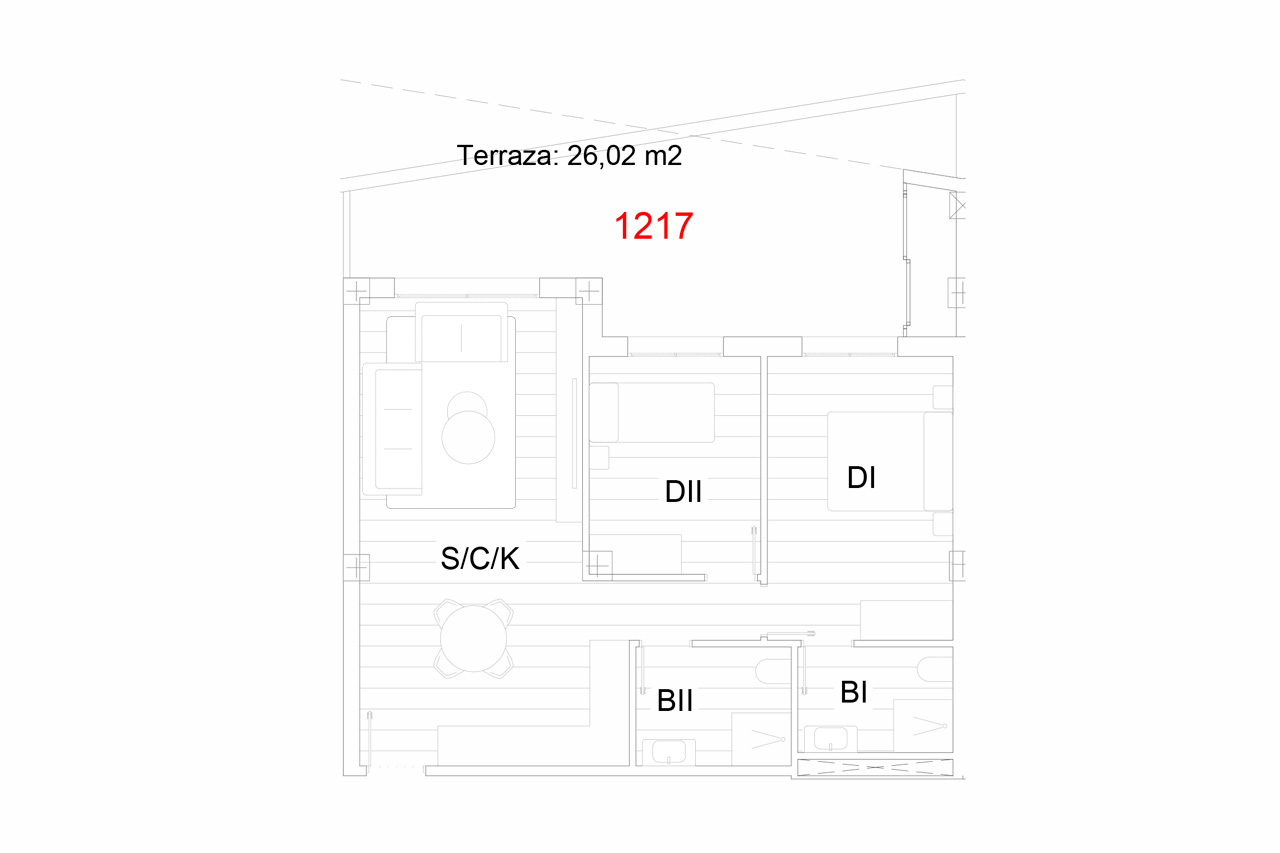 Apartamento en San Miguel de Salinas, Alicante, España 2 dormitorios, 68 m2 No. 113608
