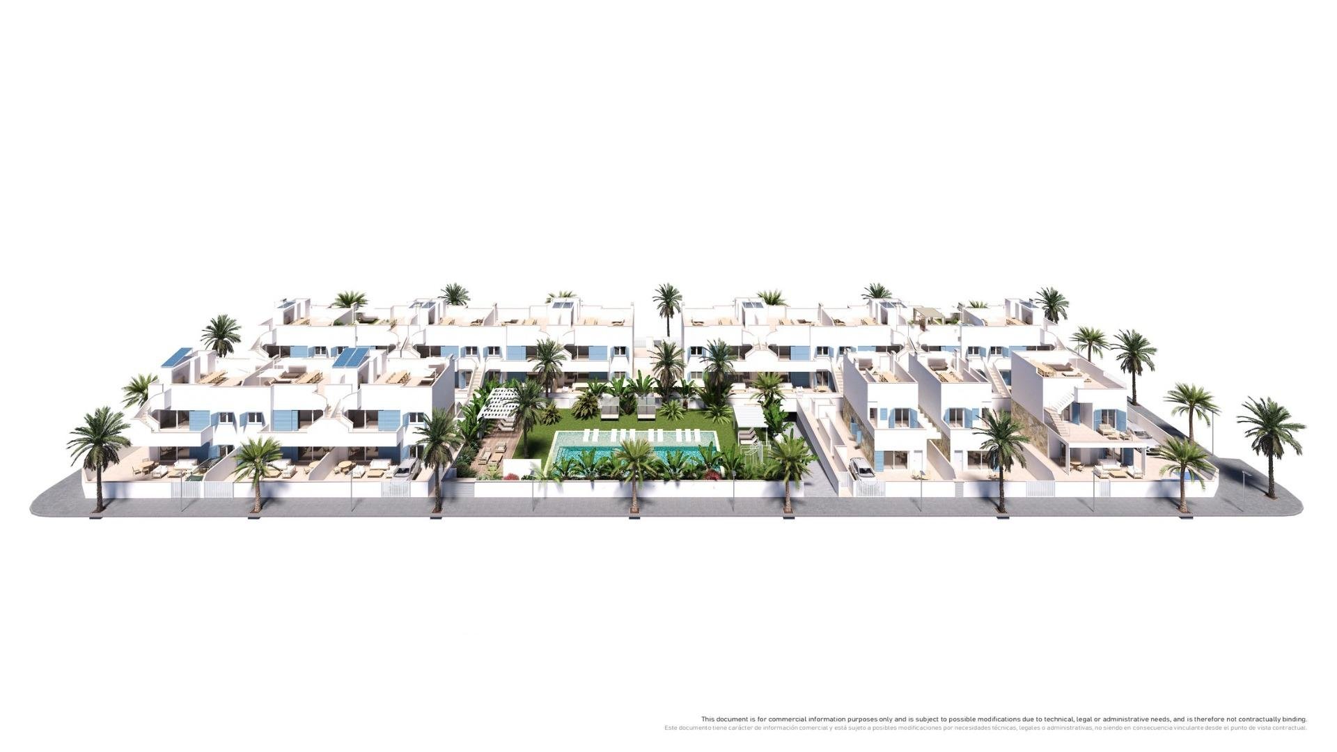 Bungalow i Pilar de la Horadada, Alicante, Spanien 2 sovrum, 75 kvm. Nr. 139420