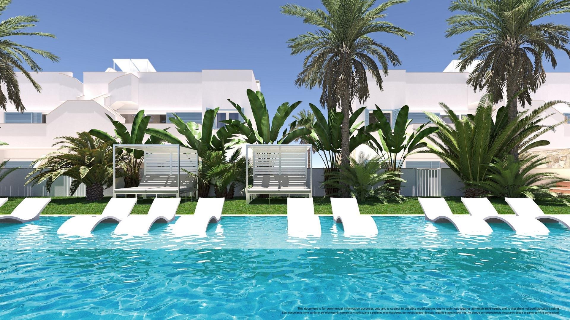 Bungalow i Pilar de la Horadada, Alicante, Spanien 2 sovrum, 75 kvm. Nr. 139420