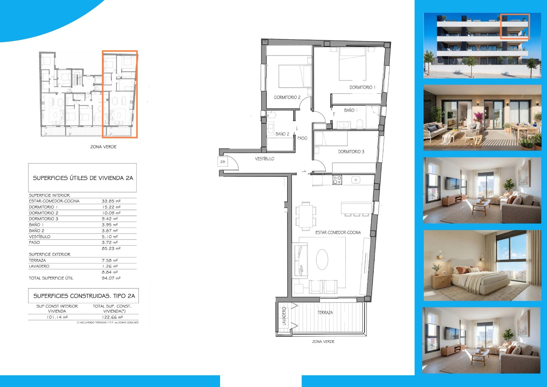 Penthauss Benijofar, Alicante, Spānijā 3 istabas, 122 m2 Nr. 193111