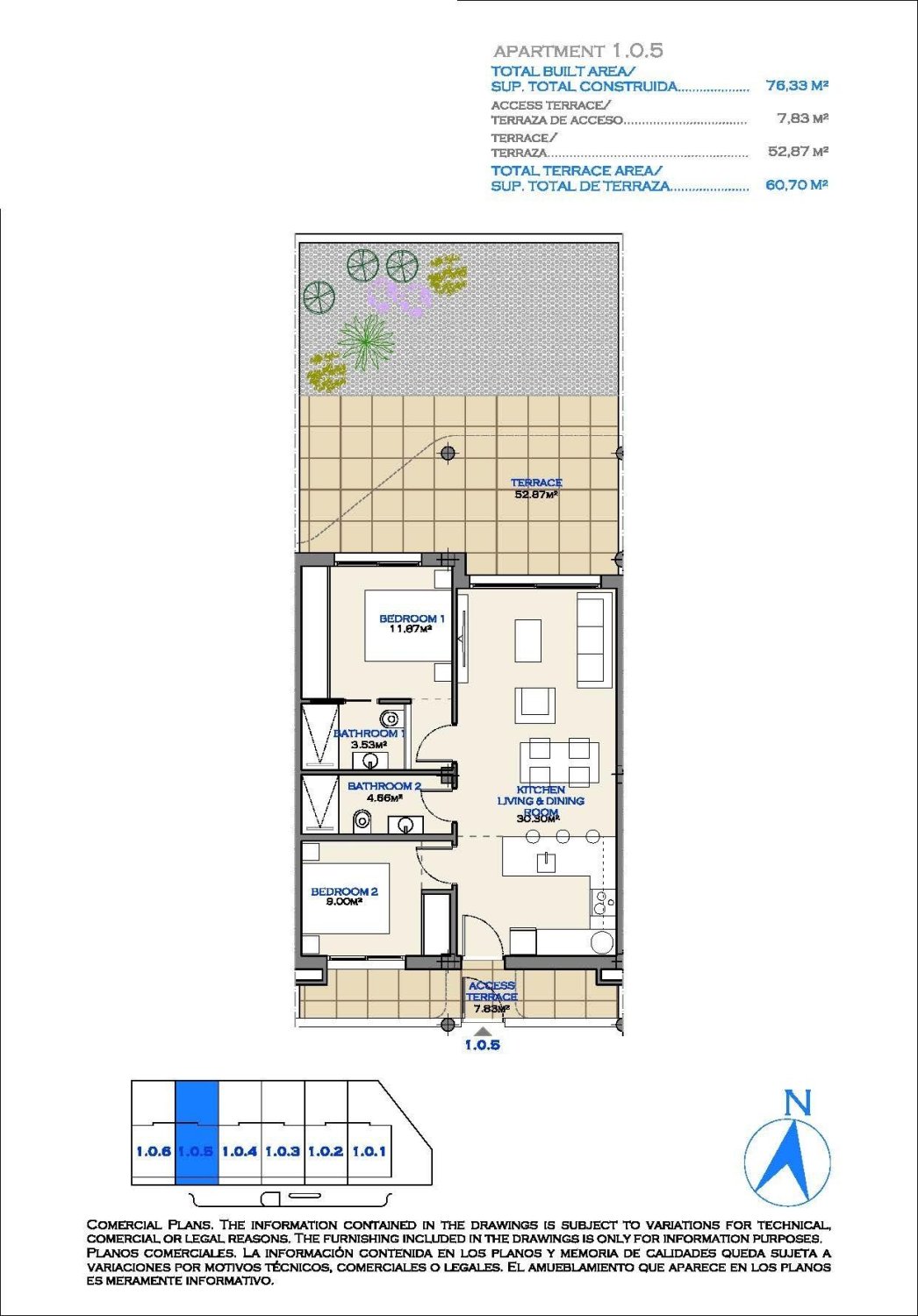 Apartment à Los Alcazares, Murcia, Espagne 2 chambres, 76 m2 No. 187438