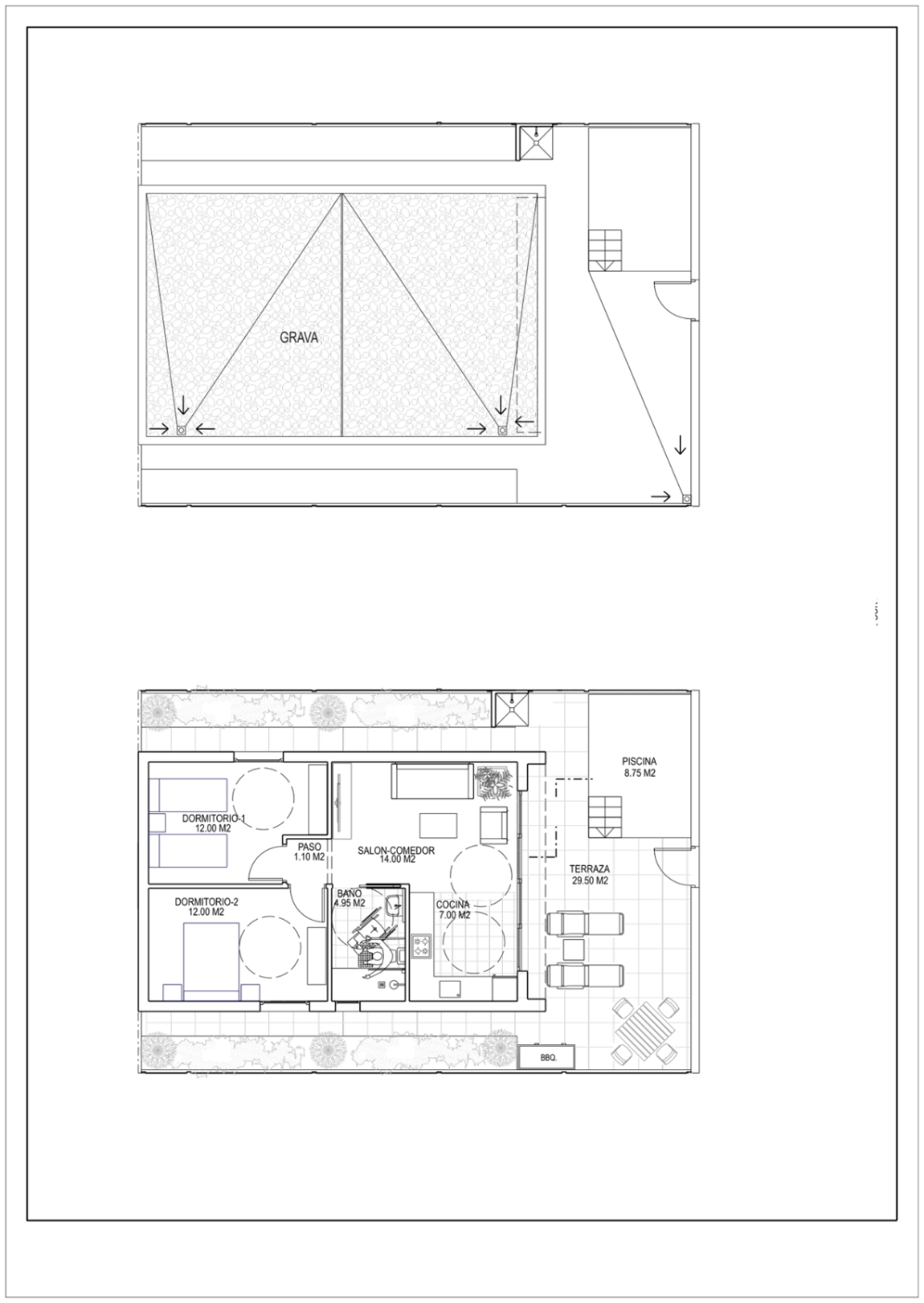Villa i Almeria, Spanien 2 sovrum, 57 kvm. Nr. 196787