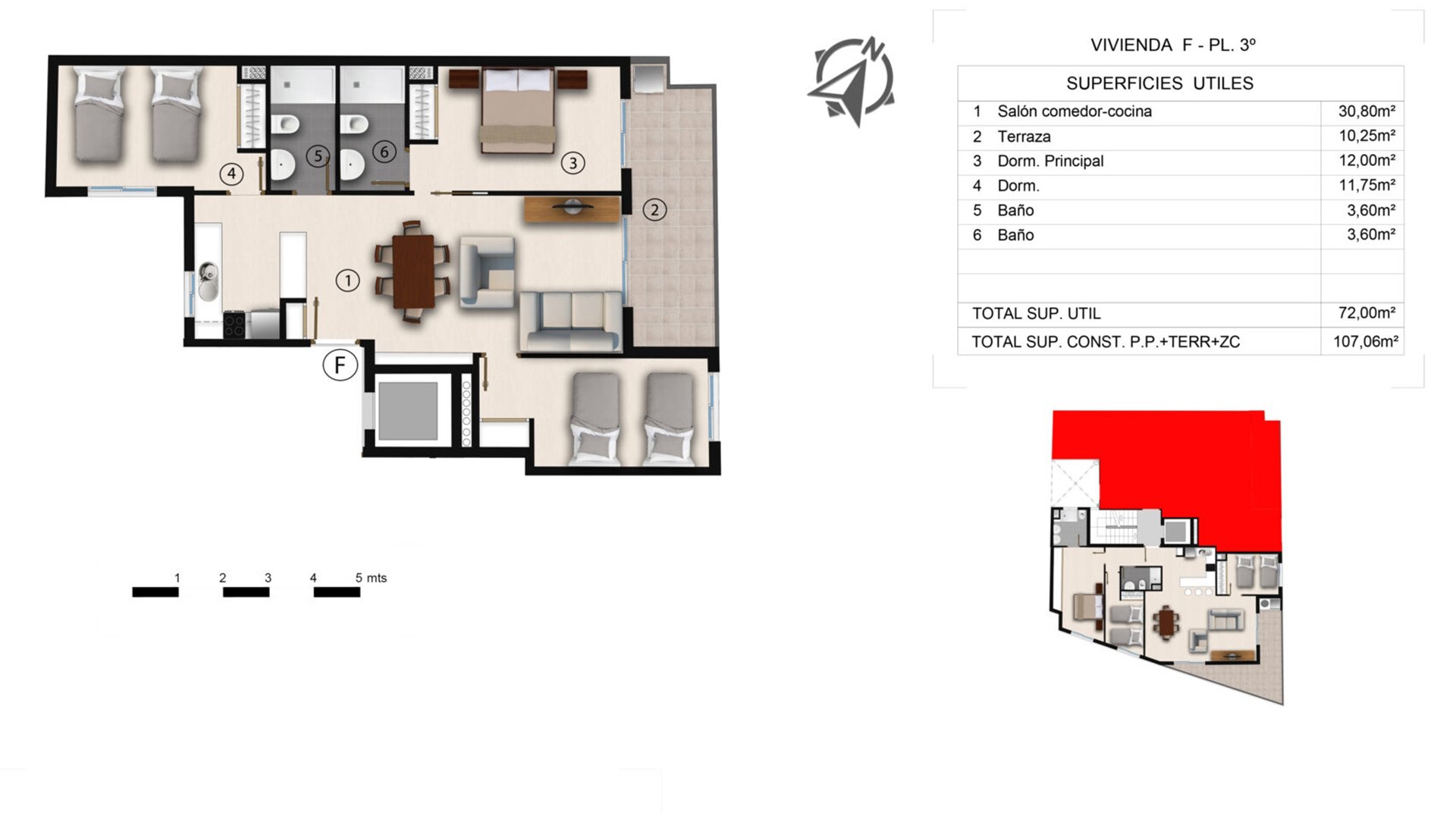 Apartment in Alegria Residencial XX, Torrevieja, Alicante, Spain 3 bedrooms, 109.06 sq.m. No. 71696