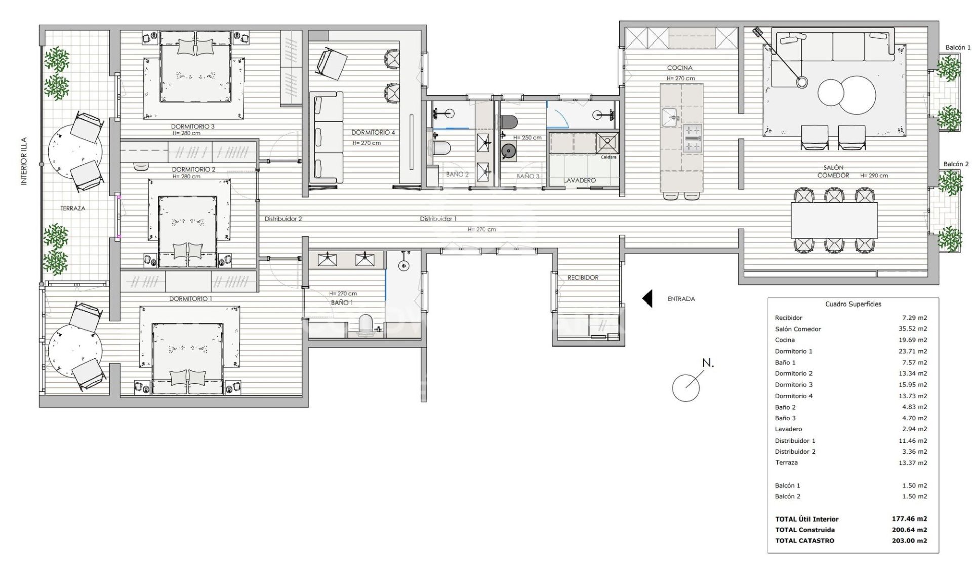 Apartment à Barcelona, Espagne 4 chambres, 203 m2 No. 178860