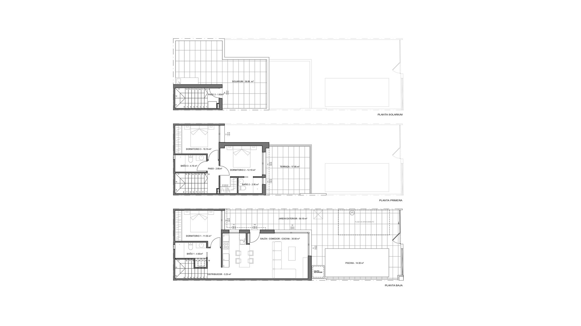 Villa en Residencial Rosa Morada, Murcia, España 3 dormitorios, 113.5 m2 No. 148432