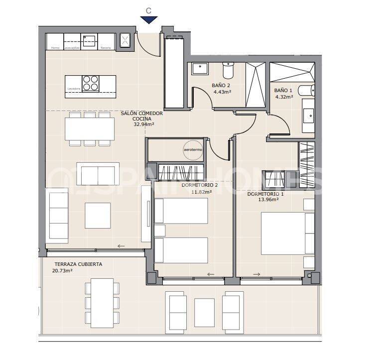 Apartament w Fuengirola, Malaga, Hiszpania 2 sypialnie, 61 mkw. nr 154367