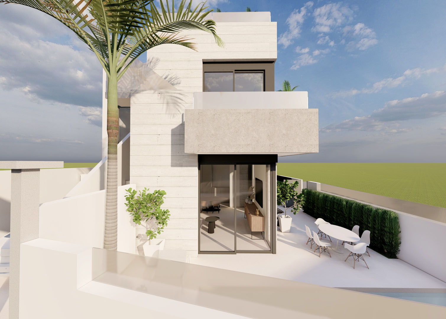 Bungalow i Pilar de la Horadada, Alicante, Spanien 2 sovrum, 175 kvm. Nr. 147887