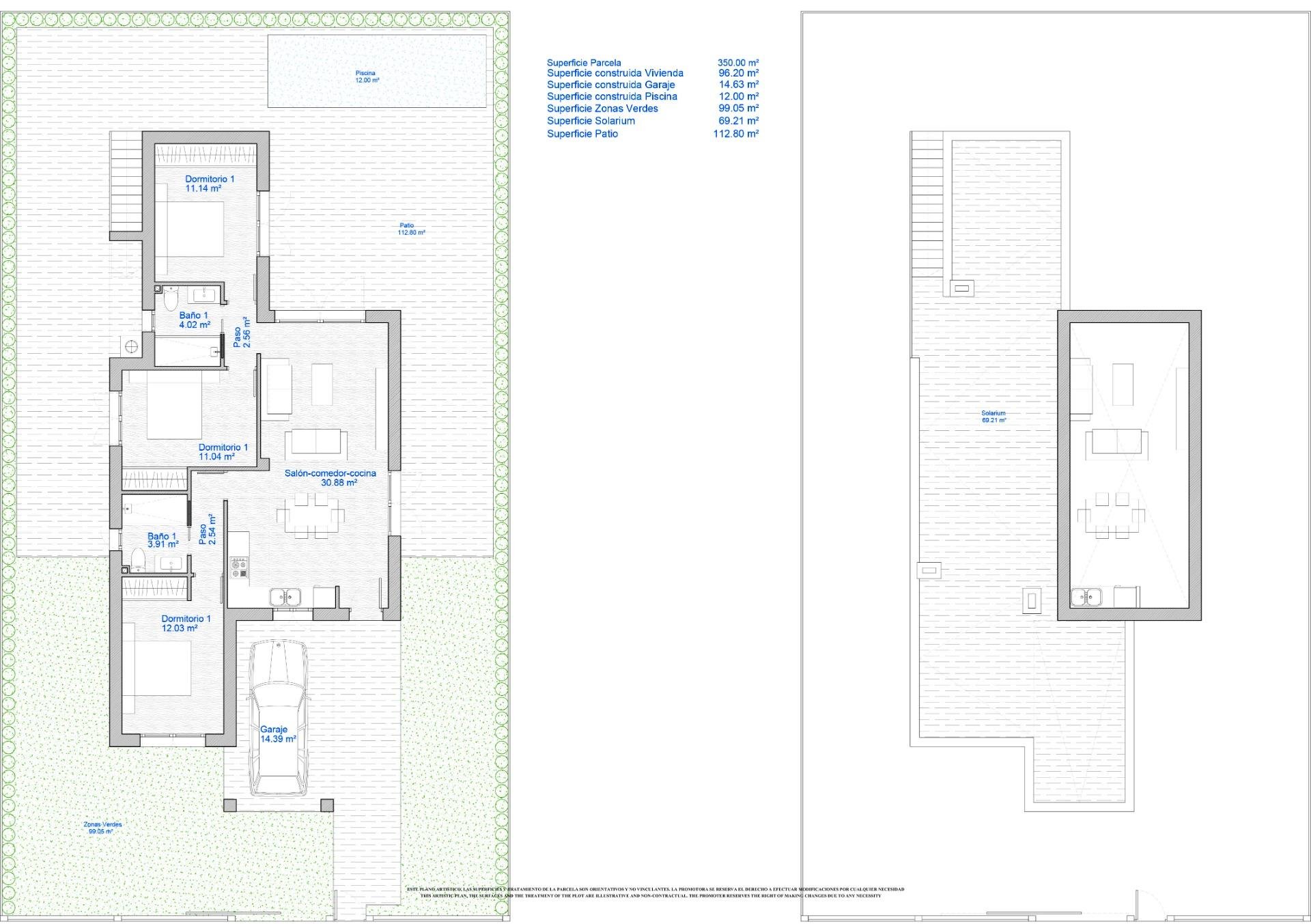 Villa Los Alcazares, Murcia, Spānijā 3 istabas, 110 m2 Nr. 103605
