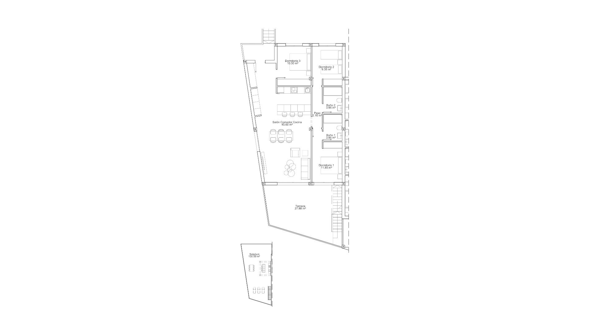 Bungalow i AIRES DEL MEDITERRANEO 4, Pilar de la Horadada, Alicante, Spanien 3 sovrum, 277.8 kvm. Nr. 166771