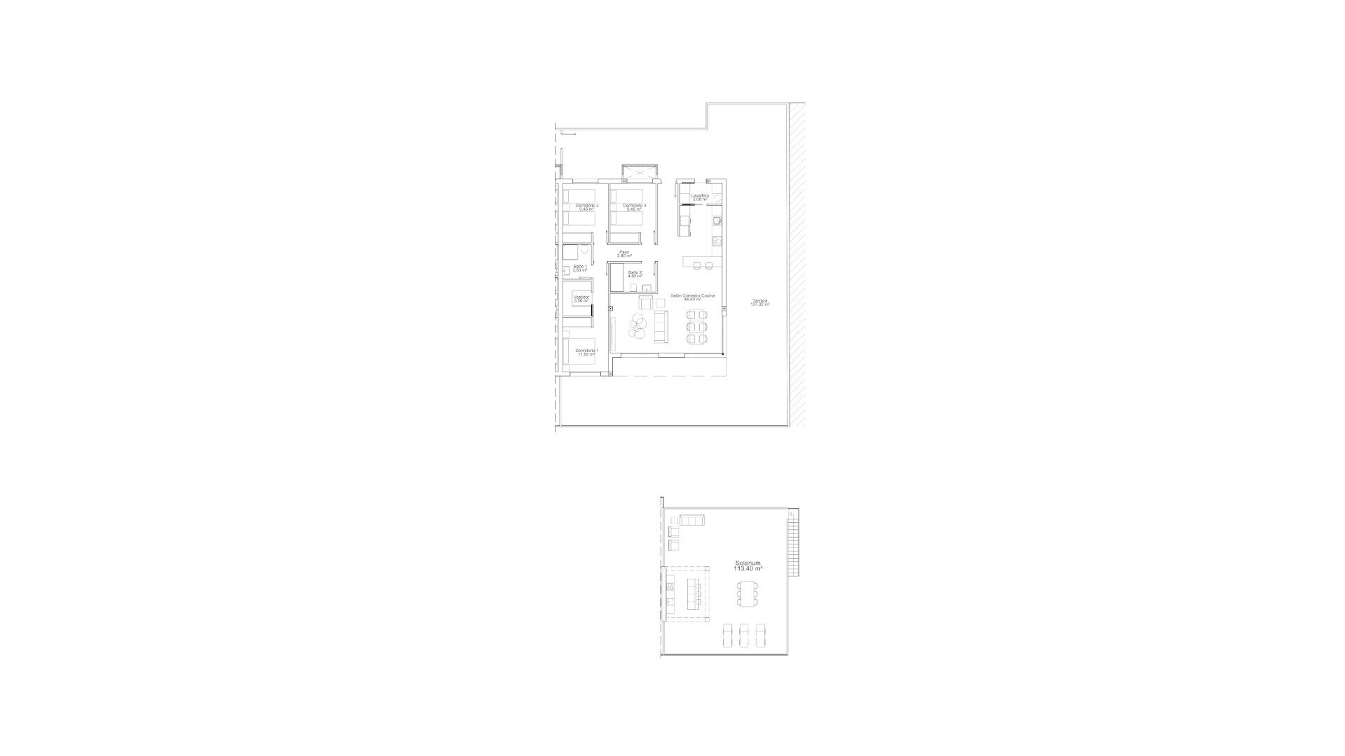 Attico in AIRES DEL MEDITERRANEO 4, Pilar de la Horadada, Alicante, Spagna 3 camere da letto, 365.98 mq. N° 166767