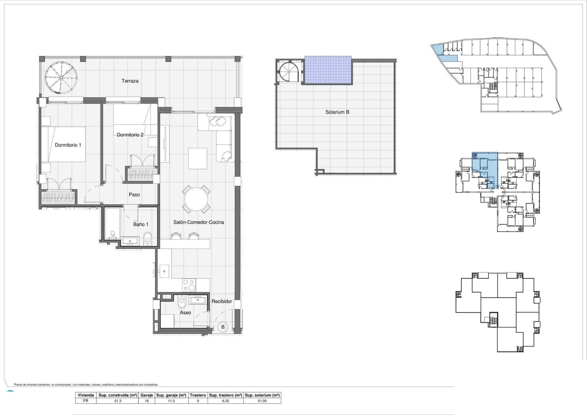 Apartment à Bigastro, Alicante, Espagne 2 chambres, 61 m2 No. 148109