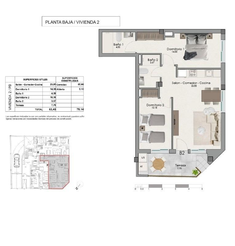 Apartment à Alicante, Espagne 2 chambres, 75 m2 No. 187060