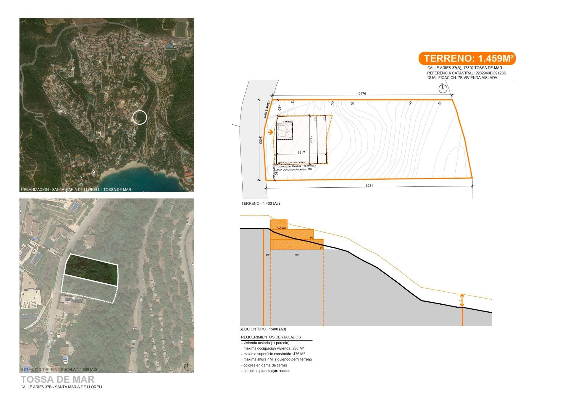 Land plot à Tossa de Mar, Girona, Espagne 456 m2 No. 94144