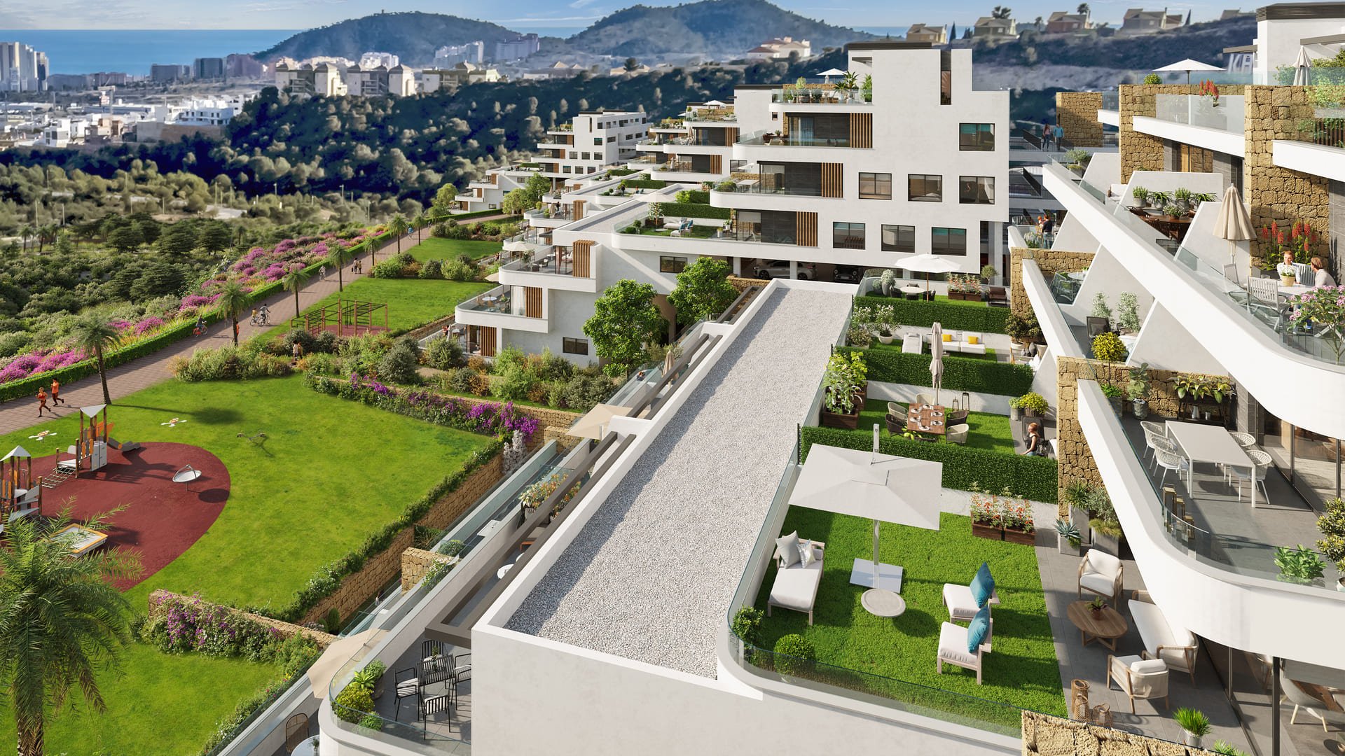 Lägenhet i Finestrat, Alicante, Spanien 2 sovrum, 212 kvm. Nr. 182722