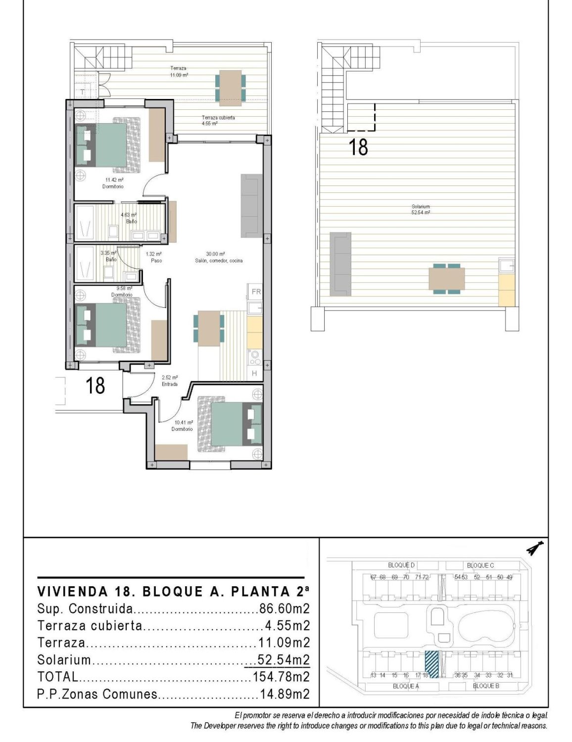 Huoneisto Torre-Pacheco, Murcia, Espanja 3 makuuhuonetta, 86 m2 No. 152026