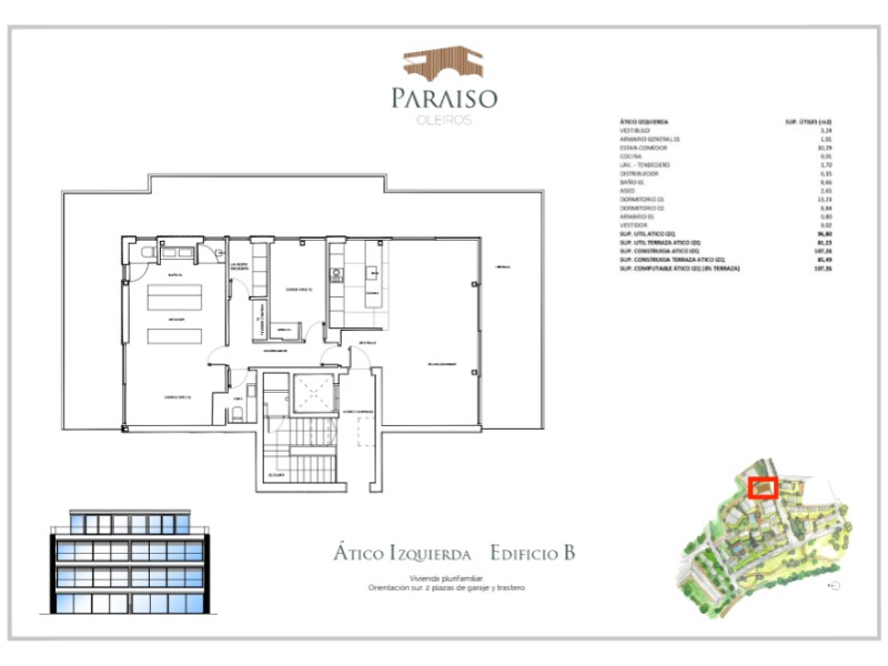 Huoneisto Oleiros, A Coruna, Espanja 2 makuuhuonetta, 107 m2 No. 159543