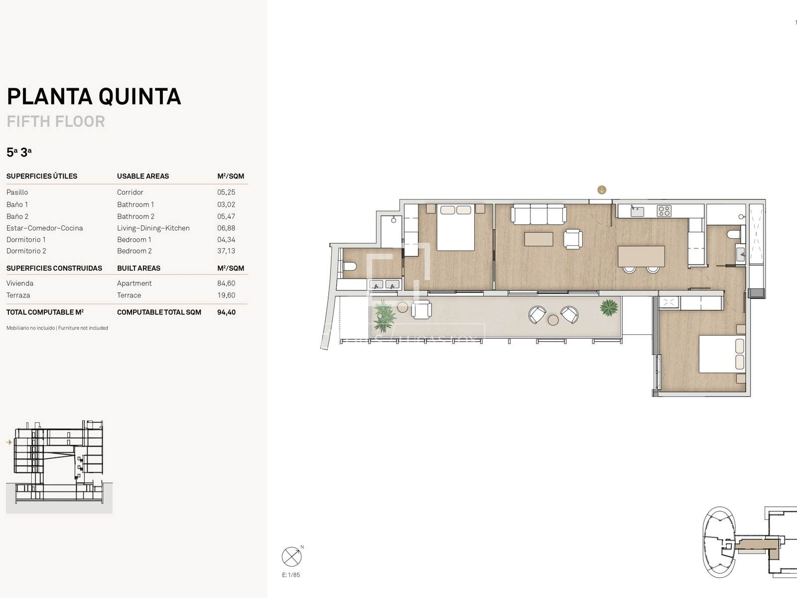 Dzīvoklis Barcelona, Spānijā 2 istabas, 84 m2 Nr. 150757