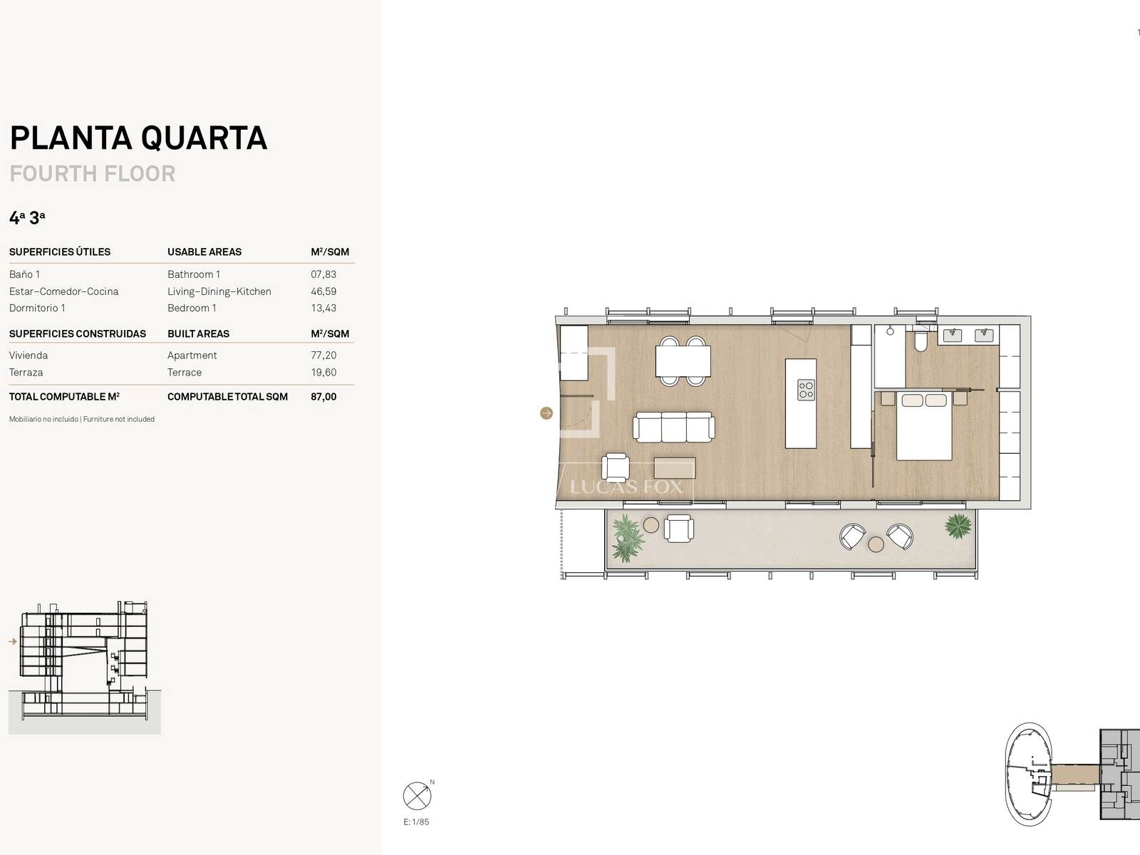 Appartamento a Barcelona, Spagna 1 camera da letto, 77 mq. N° 150758
