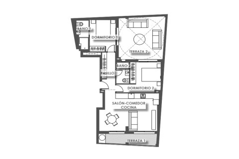 Layout 2 bedroom, 106.15 sq.m in EDIFICIO ANTONELLA in Torrevieja, Costa Blanca, Spain №177971