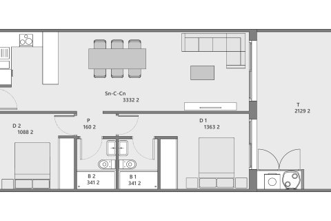 Layout 2 bedroom, 108.83 sq.m in MY WHITE RESORT in Finestrat, Alicante, Spain №177972