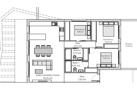 Layout 3 bedroom, 210.28 sq.m in LUZ 2 in Benidorm, Spain №177974