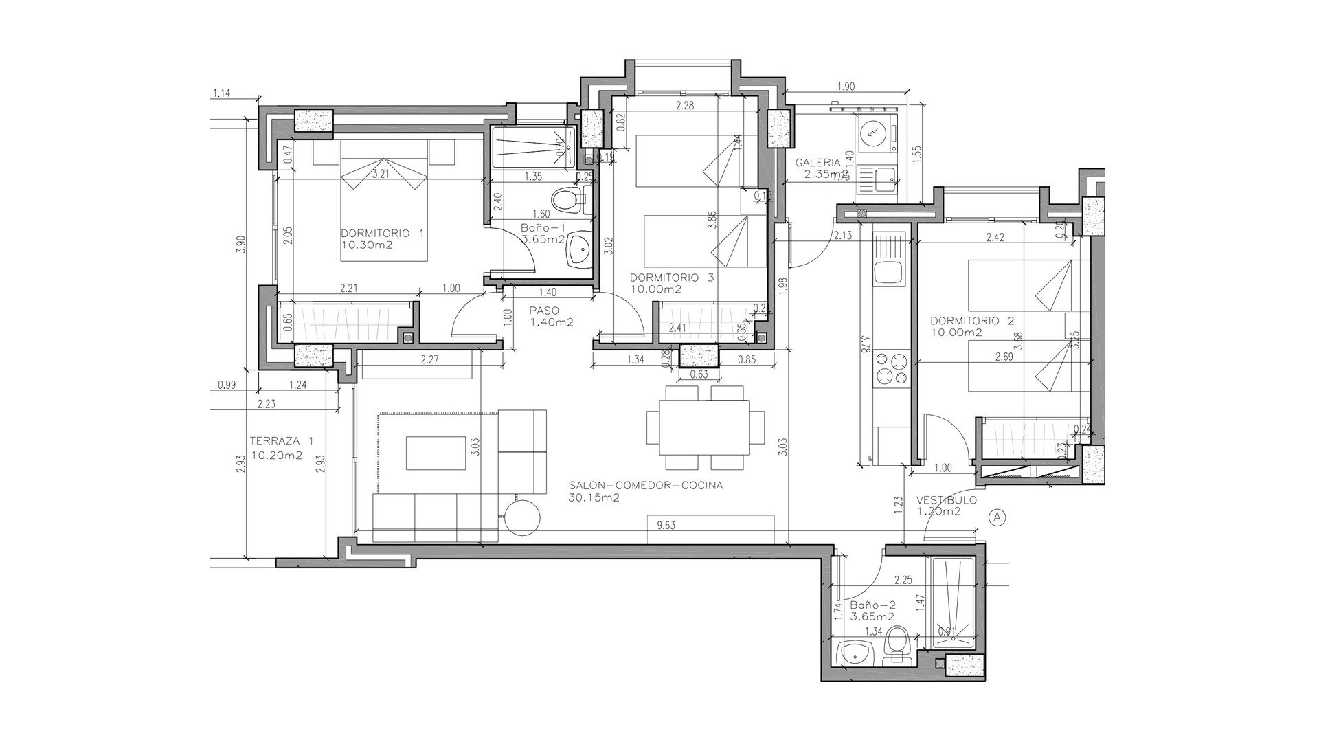Dzīvoklis MIRADORES DEL PUERTO, La Manga del Mar Menor, Murcia, Spānijā 3 istabas, 102.82 m2 Nr. 178346