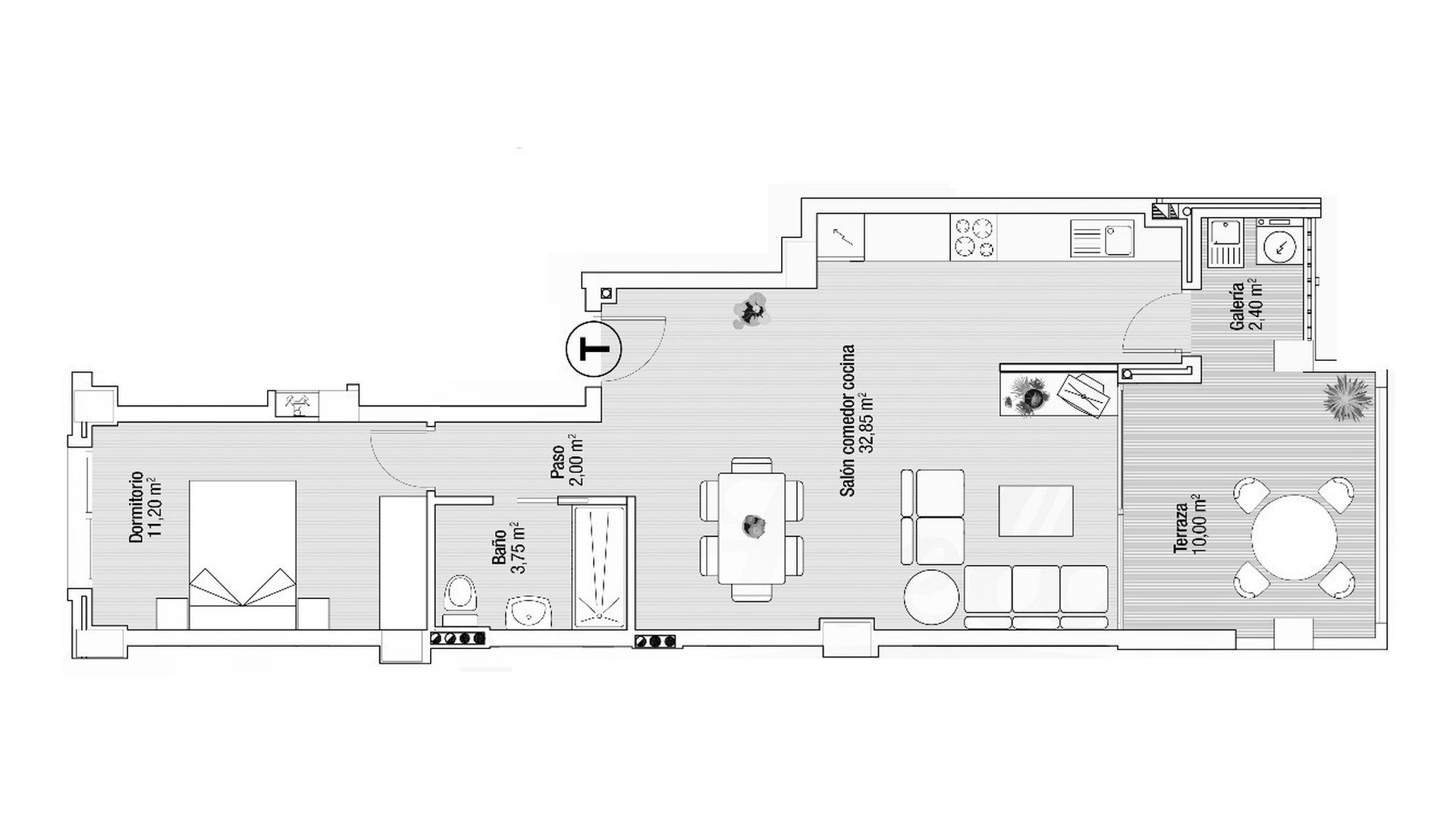 Huoneisto PLAYA PRINCIPE, Murcia, Espanja 1 makuuhuone, 78.76 m2 No. 178342