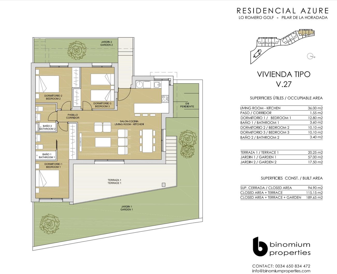 Apartament w Pilar de la Horadada, Alicante, Hiszpania 3 sypialnie, 95 mkw. nr 192316