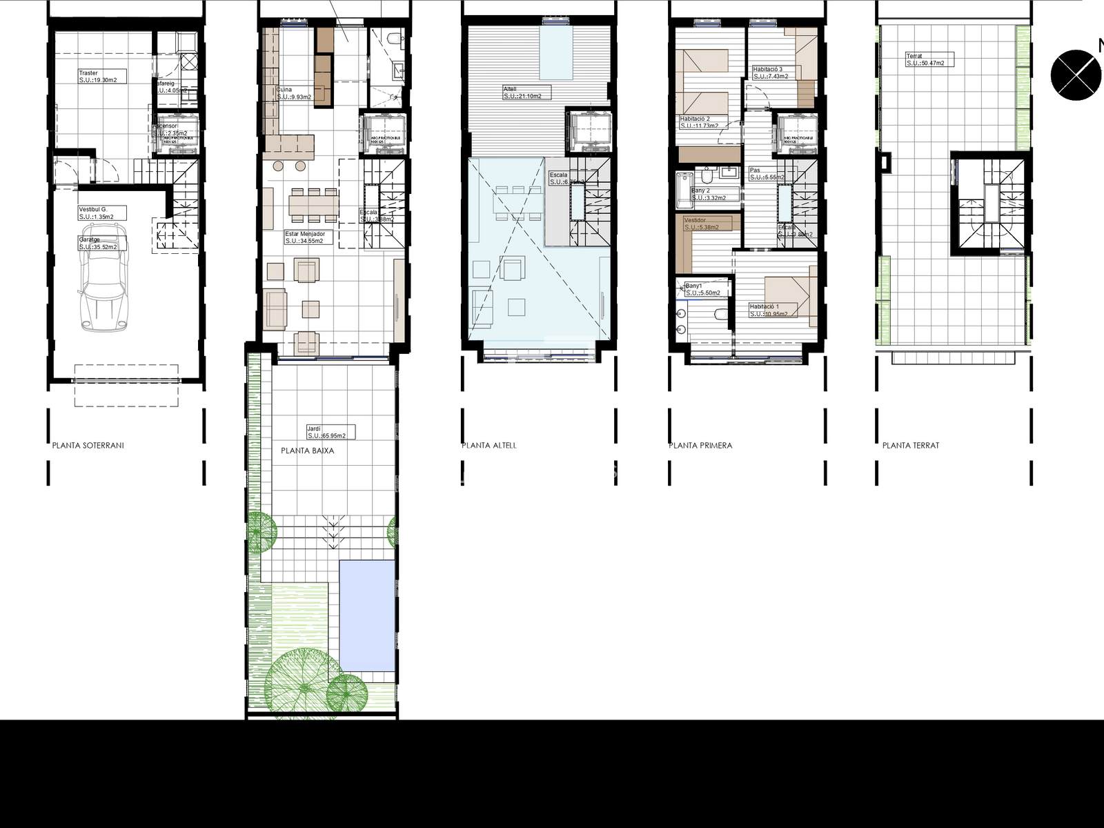 Villa à Barcelona, Espagne 3 chambres, 174 m2 No. 192770