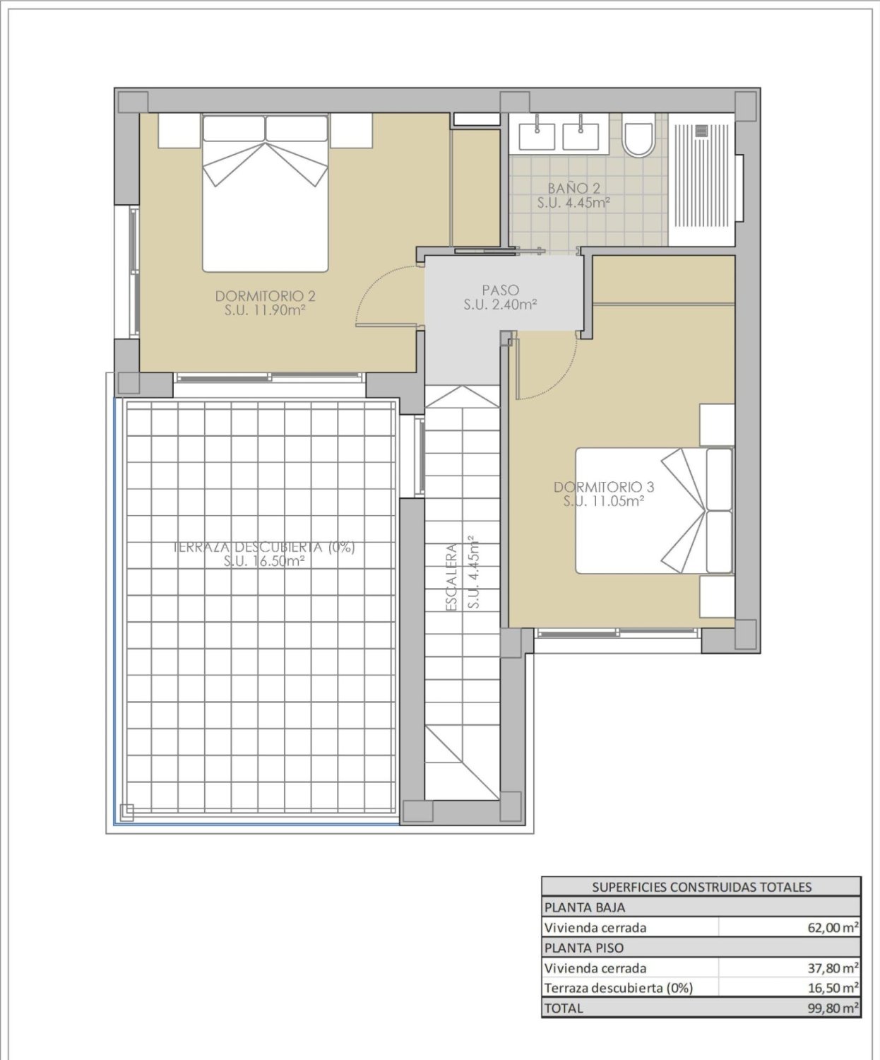 Villa en Vistabella, Alicante, España 3 dormitorios, 100 m2 No. 180791