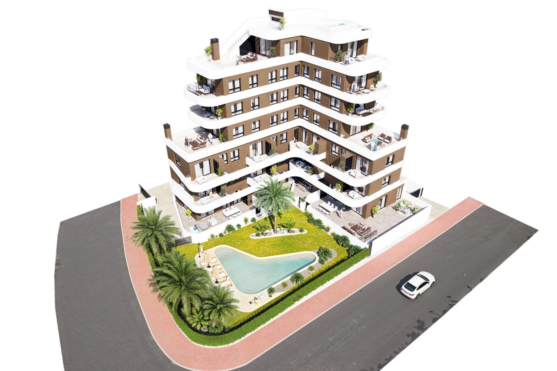Huoneisto Guardamar del Segura, Alicante, Espanja 3 makuuhuonetta, 98 m2 No. 133925