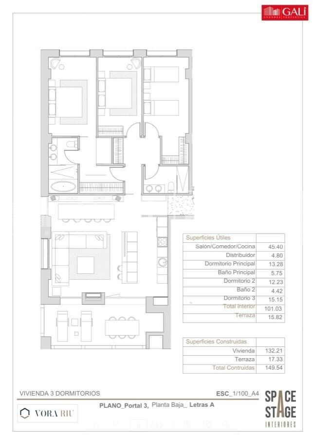Wohnung in Principado De Andorra (Ninguna Poblacion Tiene C.P.), Lleida, Spanien 3 Schlafzimmer, 150 m2 Nr. 178721