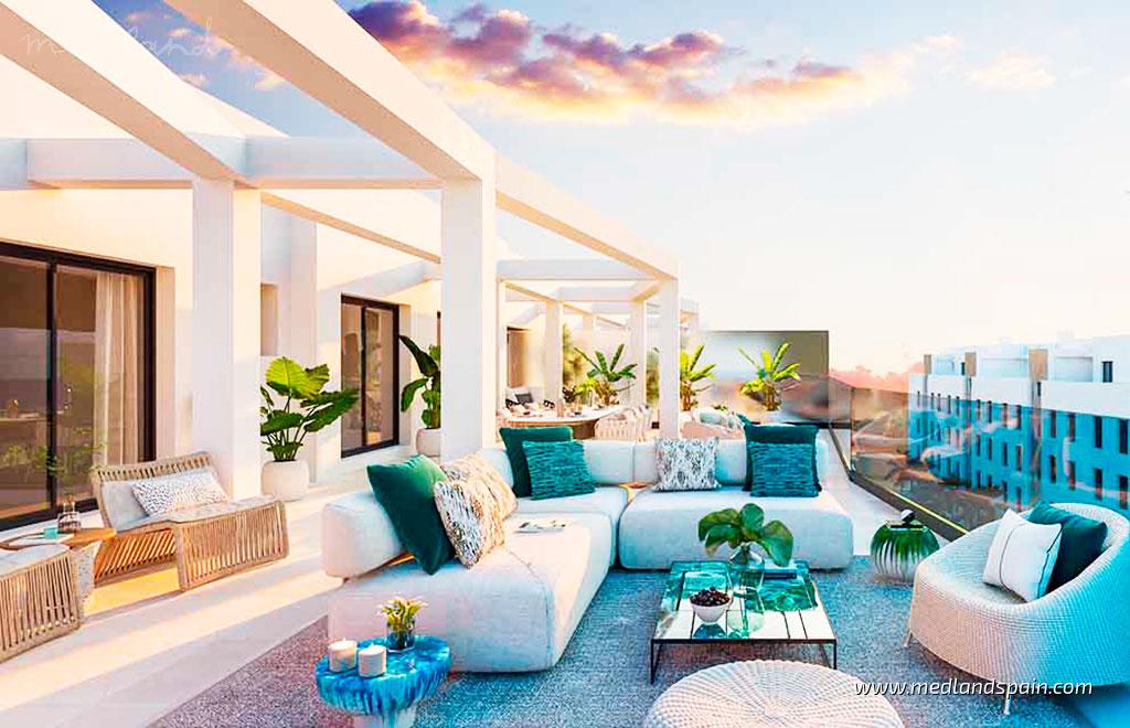 Huoneisto Mijas Costa, Malaga, Espanja 3 makuuhuonetta, 129 m2 No. 55887