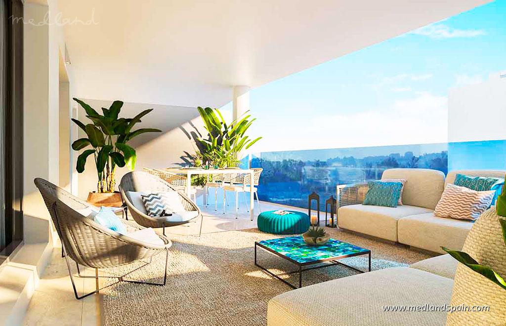 Huoneisto Mijas Costa, Malaga, Espanja 3 makuuhuonetta, 129 m2 No. 55887