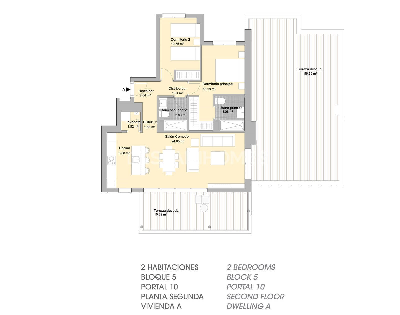 Apartamento en Casares, Málaga, España 4 dormitorios, 148 m2 No. 178138