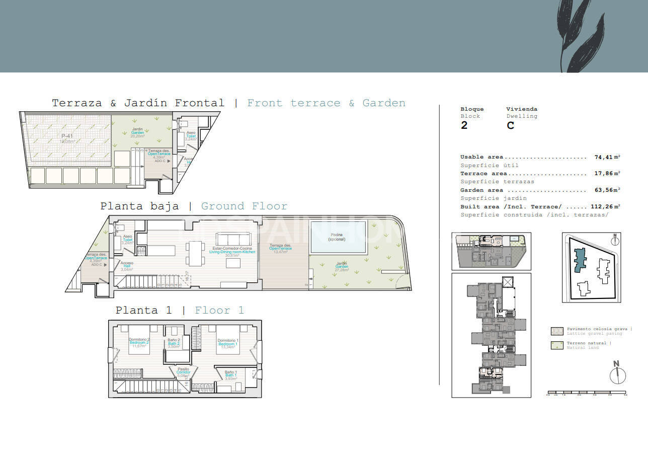 Penthouse à Denia, Alicante, Espagne 3 chambres, 81 m2 No. 178380