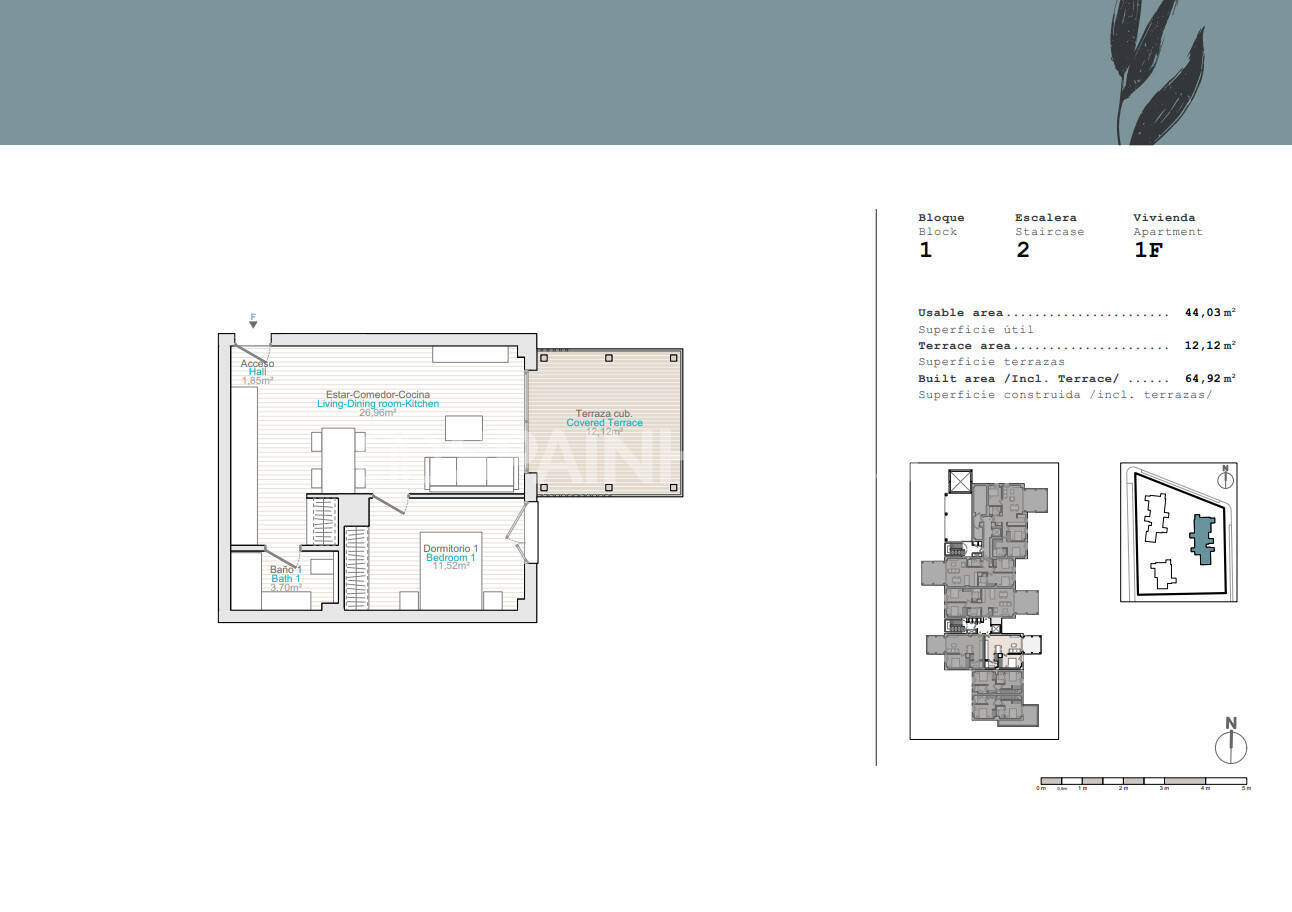 Penthouse à Denia, Alicante, Espagne 3 chambres, 81 m2 No. 178380