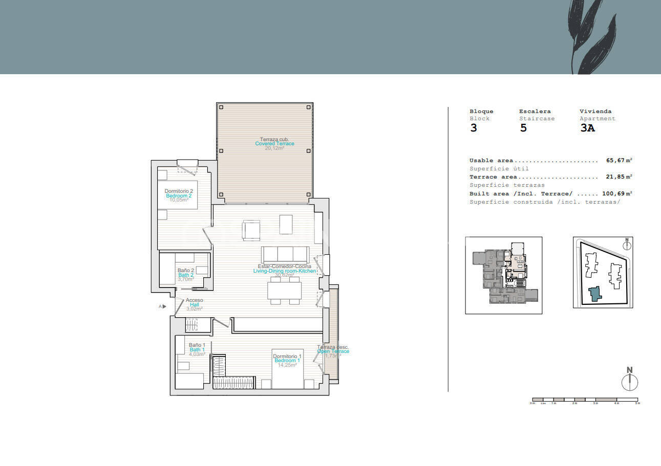 Penthouse à Denia, Alicante, Espagne 3 chambres, 81 m2 No. 178380