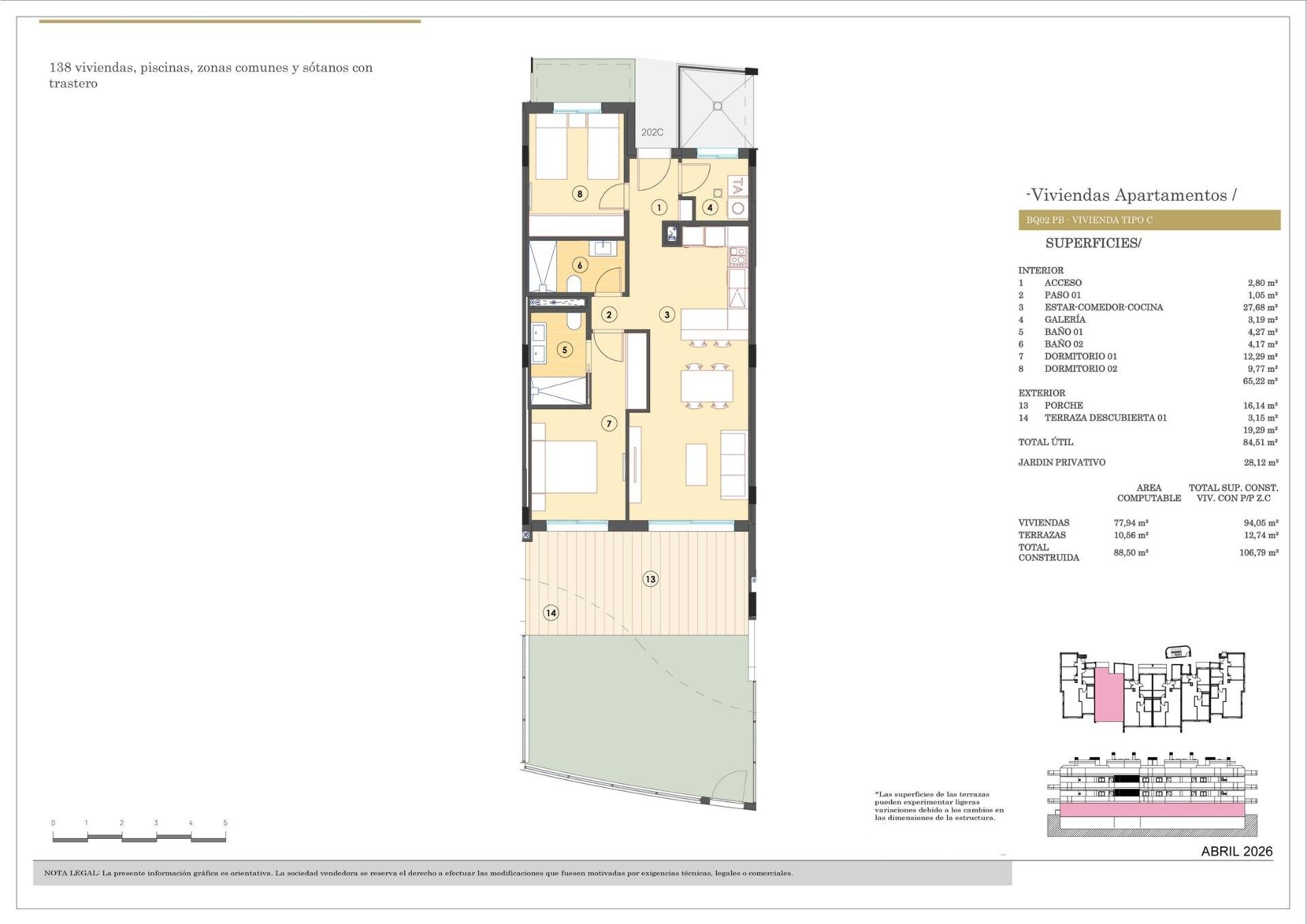 Wohnung in Finestrat, Alicante, Spanien 2 Schlafzimmer, 88 m2 Nr. 189250