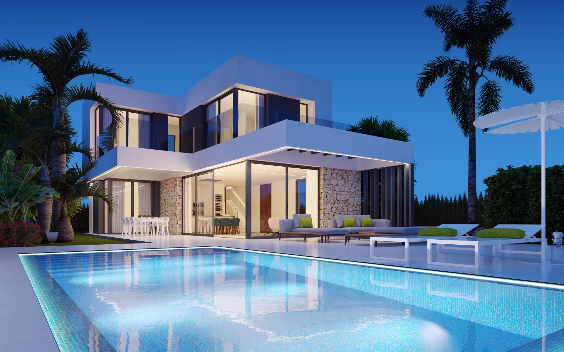 Villa Finestrat, Alicante, Spānijā 3 istabas,  Nr. 81056