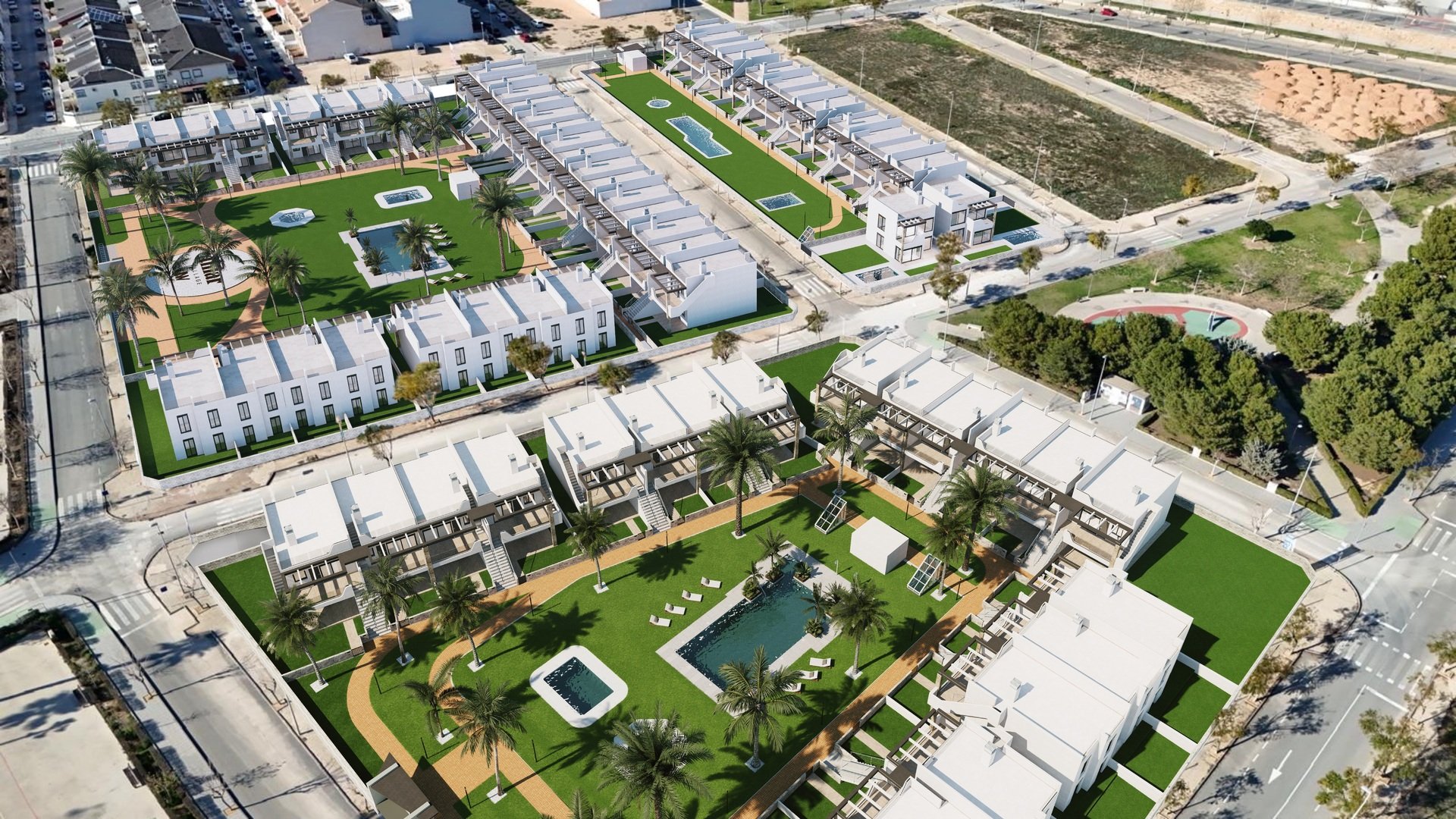 Bungalow i Pilar de la Horadada, Alicante, Spanien 2 sovrum, 71 kvm. Nr. 136233