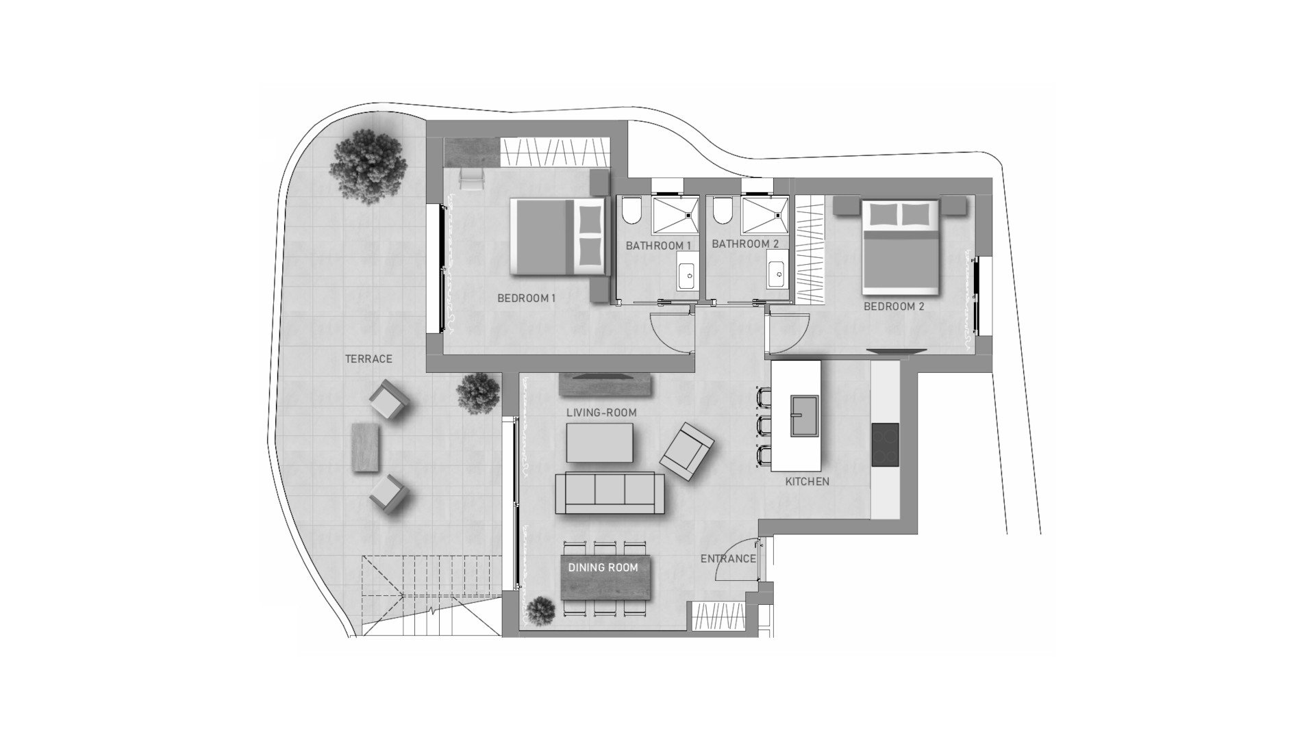Пентхаус в SALISOL RESORT, Гуардамар-дель-Сегура, Аликанте, Испания 2 спальни, 102.22м2 №166056