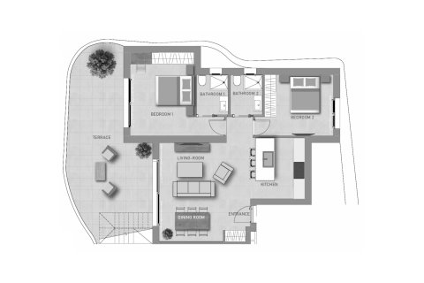 Layout 2 bedrooms, 102.22 sq.m. in SALISOL RESORT in Guardamar del Segura, Spain No. 166052