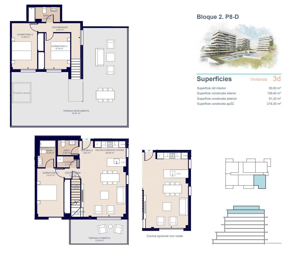 Apartment in Villajoyosa, Alicante, Spain 3 bedrooms, 219 sq.m. No. 142007