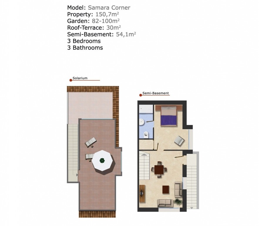 Townhouse in Rojales, Alicante, Spain 3 bedrooms, 151 sq.m. No. 138012